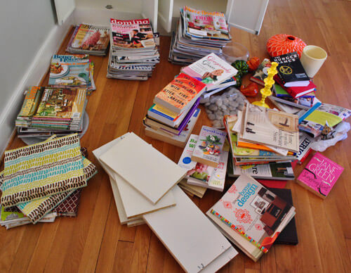 books-on-floor
